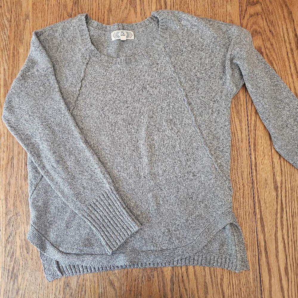 Pink Rose Heather Gray Women's Sweater